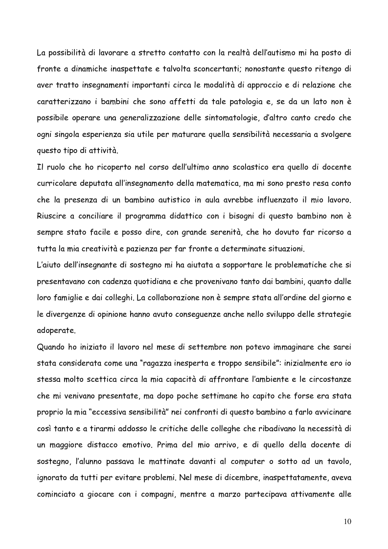 Anteprima della tesi: Bambini autistici inseriti nella scuola primaria: problemi e prospettive, Pagina 6
