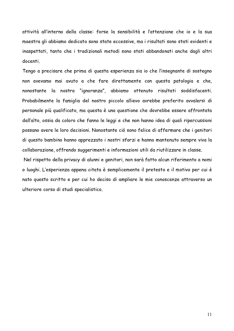 Anteprima della tesi: Bambini autistici inseriti nella scuola primaria: problemi e prospettive, Pagina 7