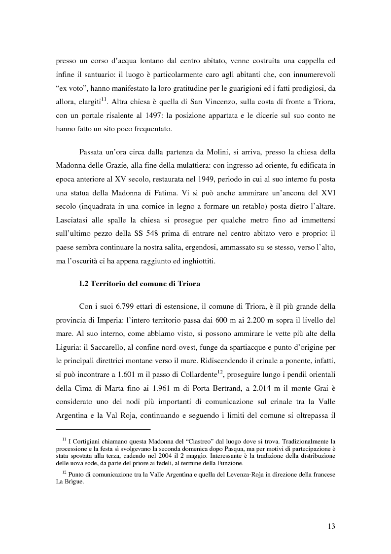 Anteprima della tesi: ''Triora e il Paese delle Streghe'' Vita e mutamenti di un borgo dell'estremo ponente ligure, Pagina 11