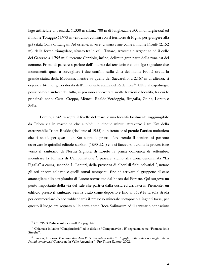 Anteprima della tesi: ''Triora e il Paese delle Streghe'' Vita e mutamenti di un borgo dell'estremo ponente ligure, Pagina 12