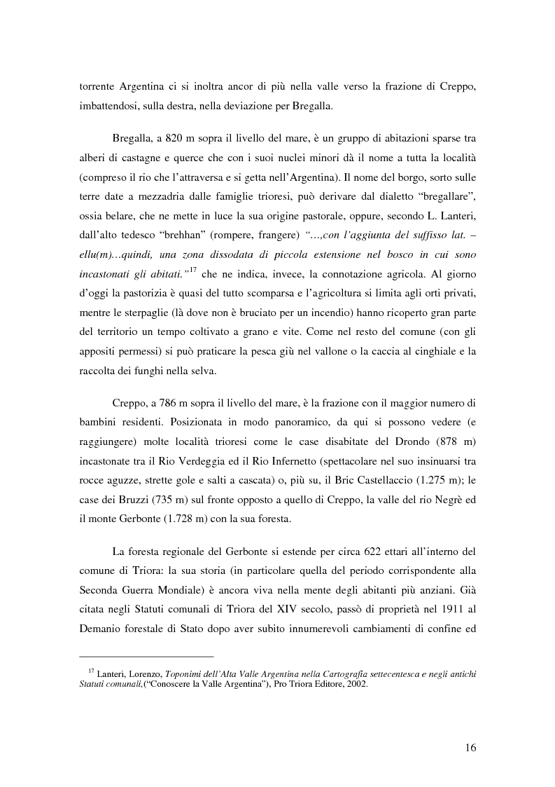 Anteprima della tesi: ''Triora e il Paese delle Streghe'' Vita e mutamenti di un borgo dell'estremo ponente ligure, Pagina 14