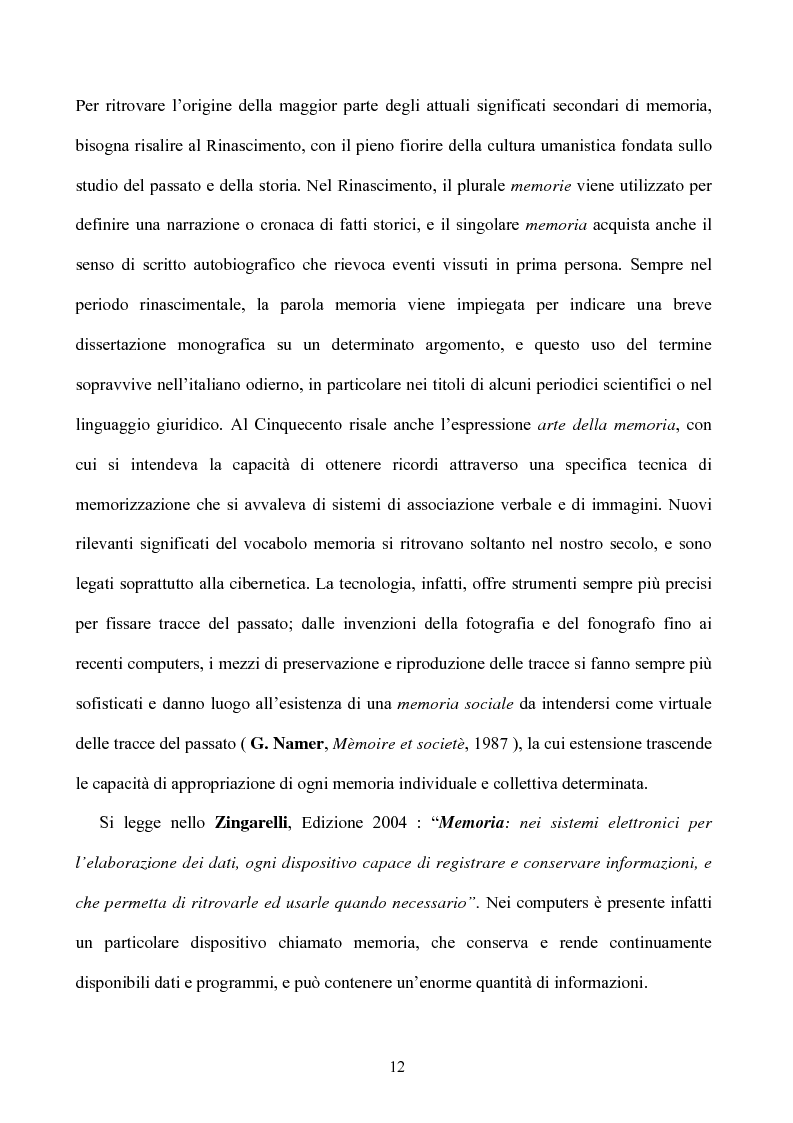 Anteprima della tesi: Memoria: solo virtù, o anche qualche vizio? (Ricerca Sperimentale), Pagina 7