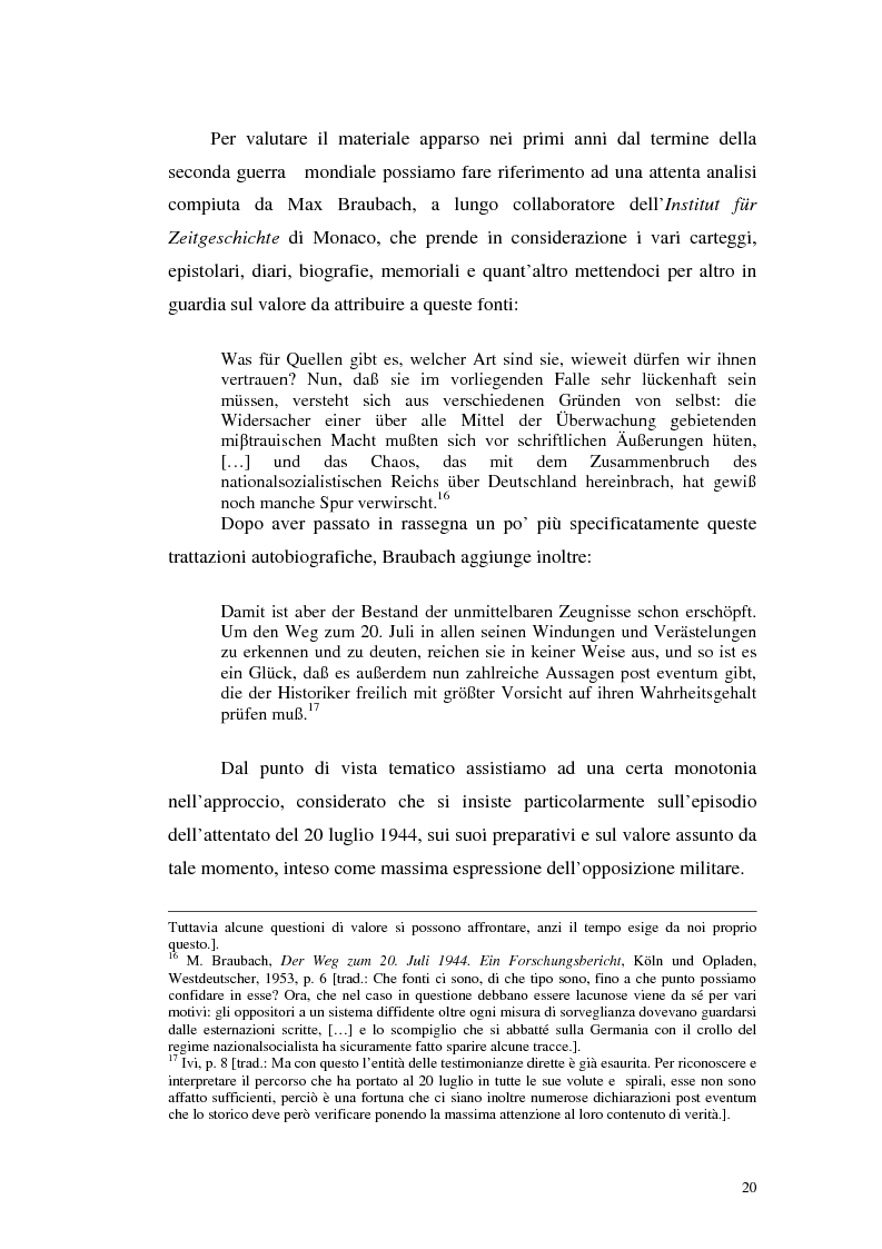 Estratto dalla tesi: La resistenza militare al nazismo nella storiografia tedesca