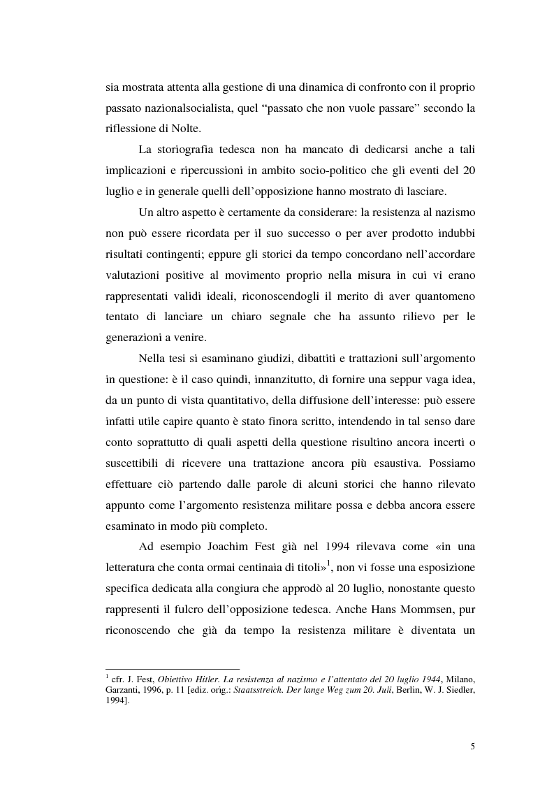 Anteprima della tesi: La resistenza militare al nazismo nella storiografia tedesca, Pagina 3