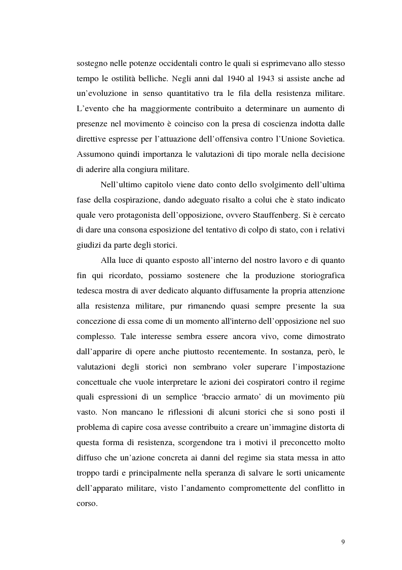 Anteprima della tesi: La resistenza militare al nazismo nella storiografia tedesca, Pagina 7