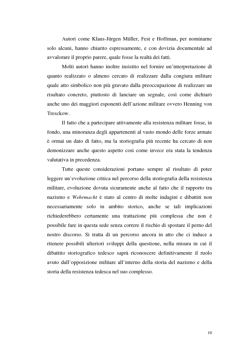 Anteprima della tesi: La resistenza militare al nazismo nella storiografia tedesca, Pagina 8