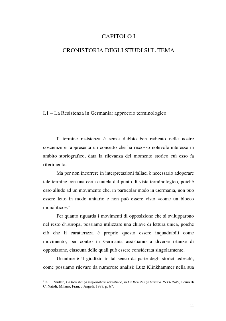 Anteprima della tesi: La resistenza militare al nazismo nella storiografia tedesca, Pagina 9