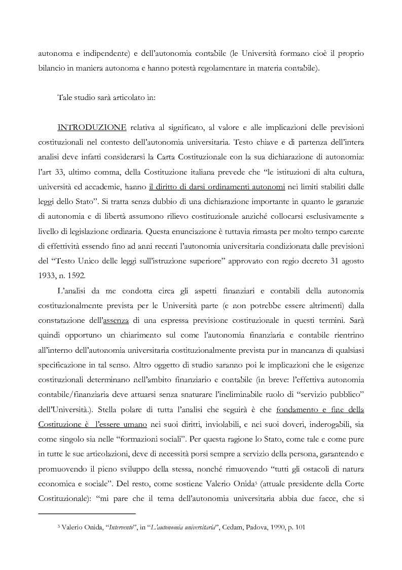 Anteprima della tesi: L'autonomia finanziaria e contabile delle Università. Un caso pratico: il Politecnico di Milano, Pagina 2