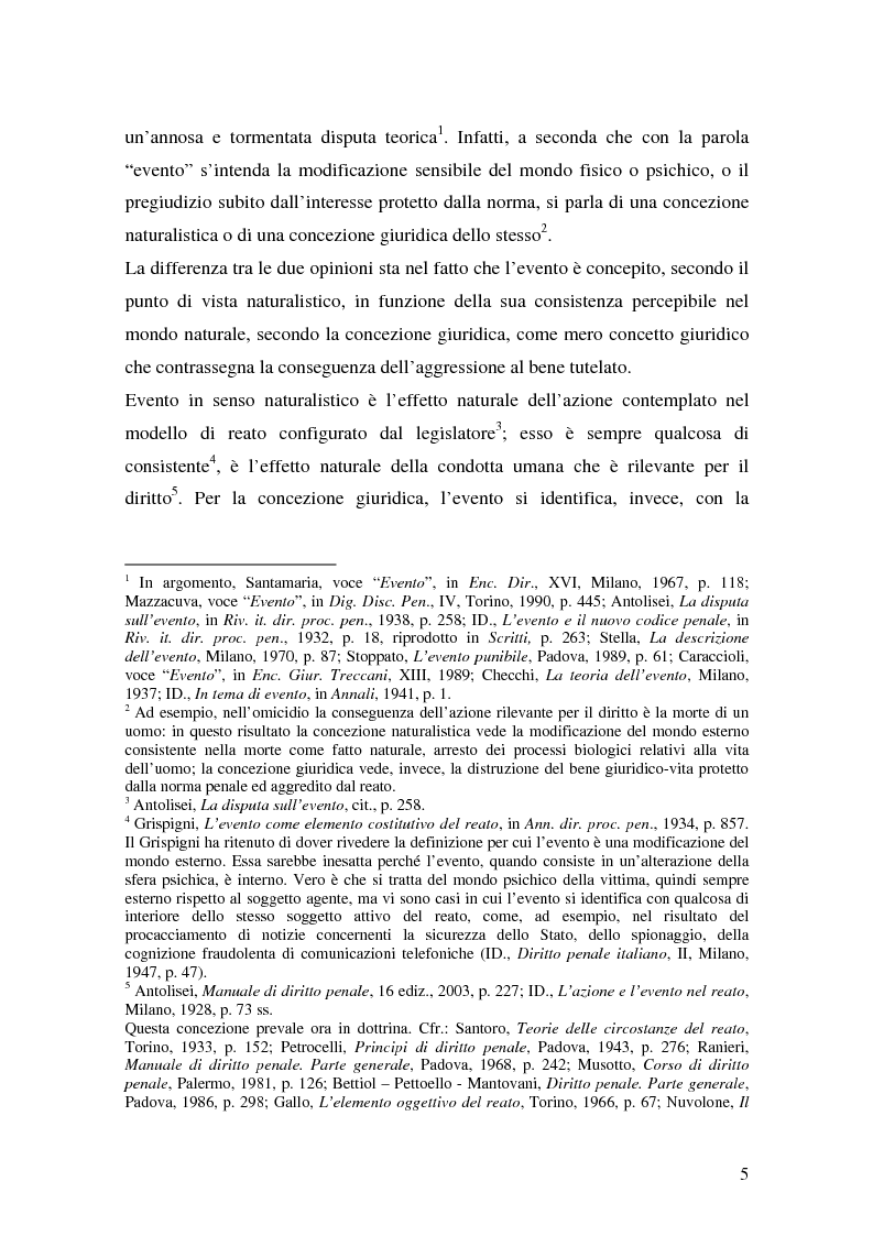 Anteprima della tesi: I delitti aggravati dall'evento, Pagina 5