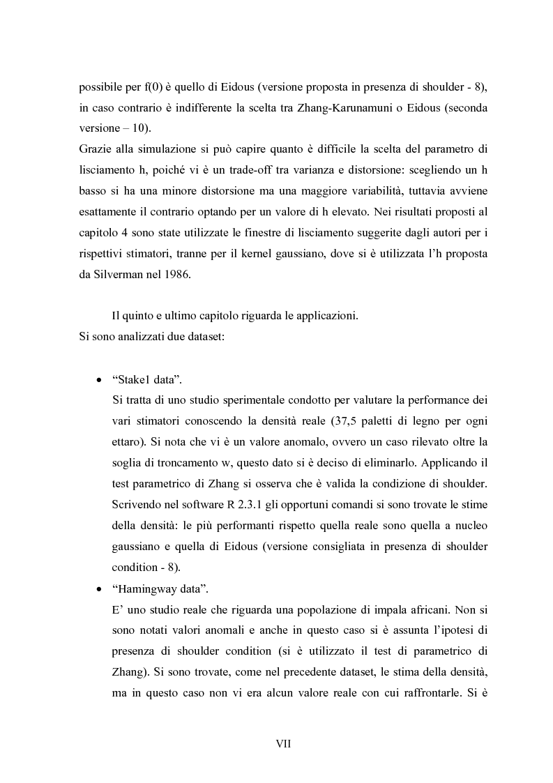 Anteprima della tesi: Metodi “Kernel” per la stima della densità di una popolazione biologica nel campionamento “Line Transect”, Pagina 7