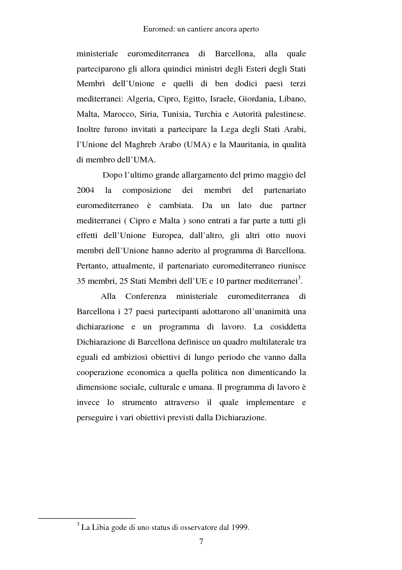 Anteprima della tesi: EUROMED: un cantiere ancora aperto, Pagina 5