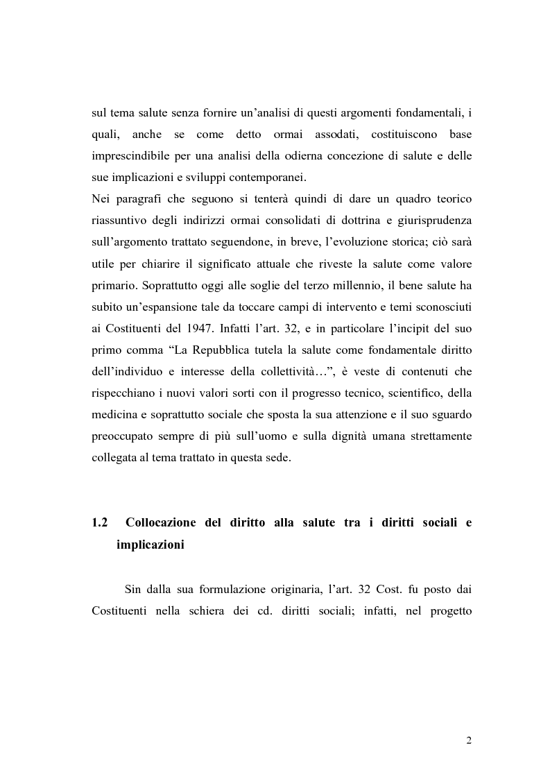 Anteprima della tesi: La salute come diritto fondamentale e interesse collettivo, Pagina 2