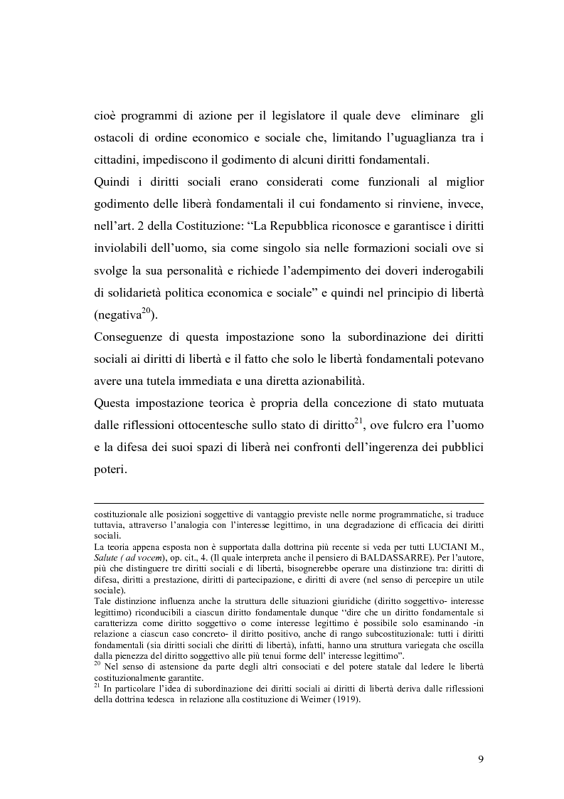 Anteprima della tesi: La salute come diritto fondamentale e interesse collettivo, Pagina 9