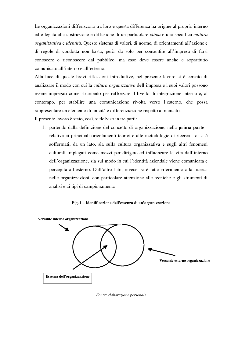 Anteprima della tesi: Comunicazione, cultura e identità di un'organizzazione. Il caso Tim., Pagina 2