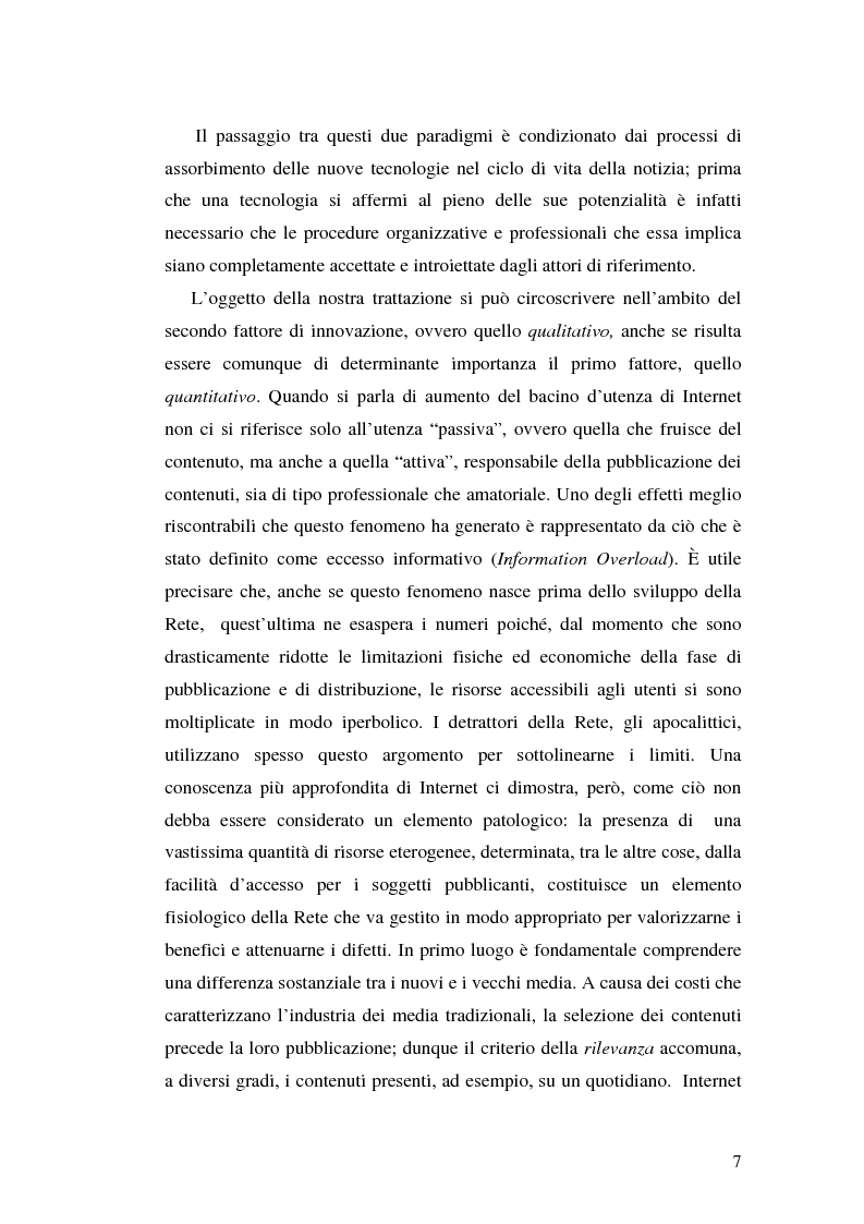 Anteprima della tesi: Modelli e geometrie dei contenuti della rete, Pagina 2