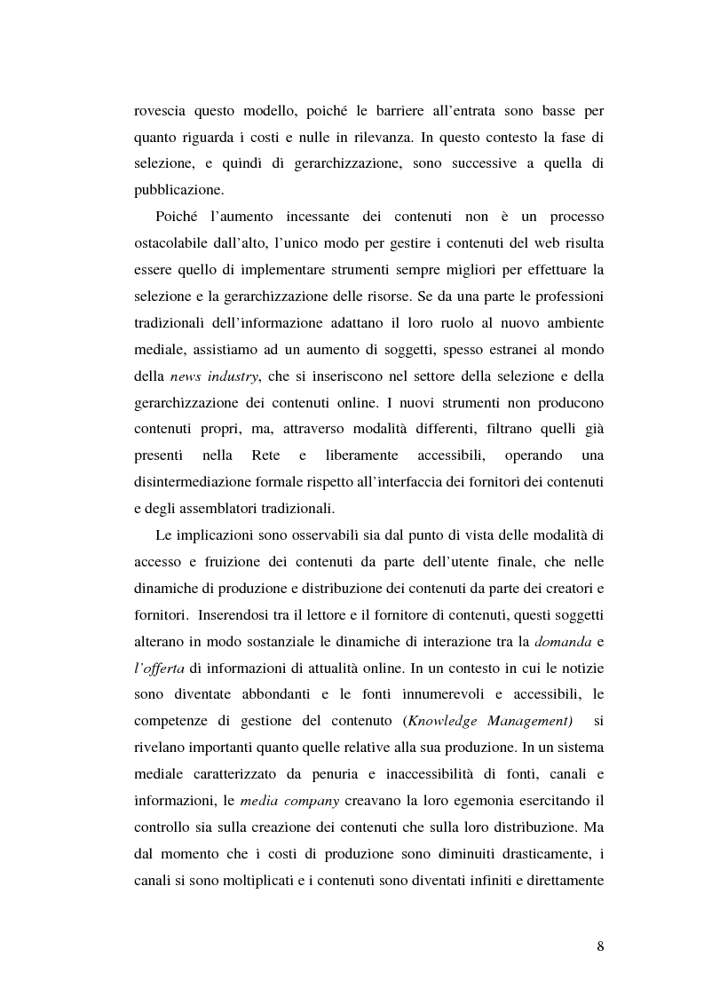 Anteprima della tesi: Modelli e geometrie dei contenuti della rete, Pagina 3