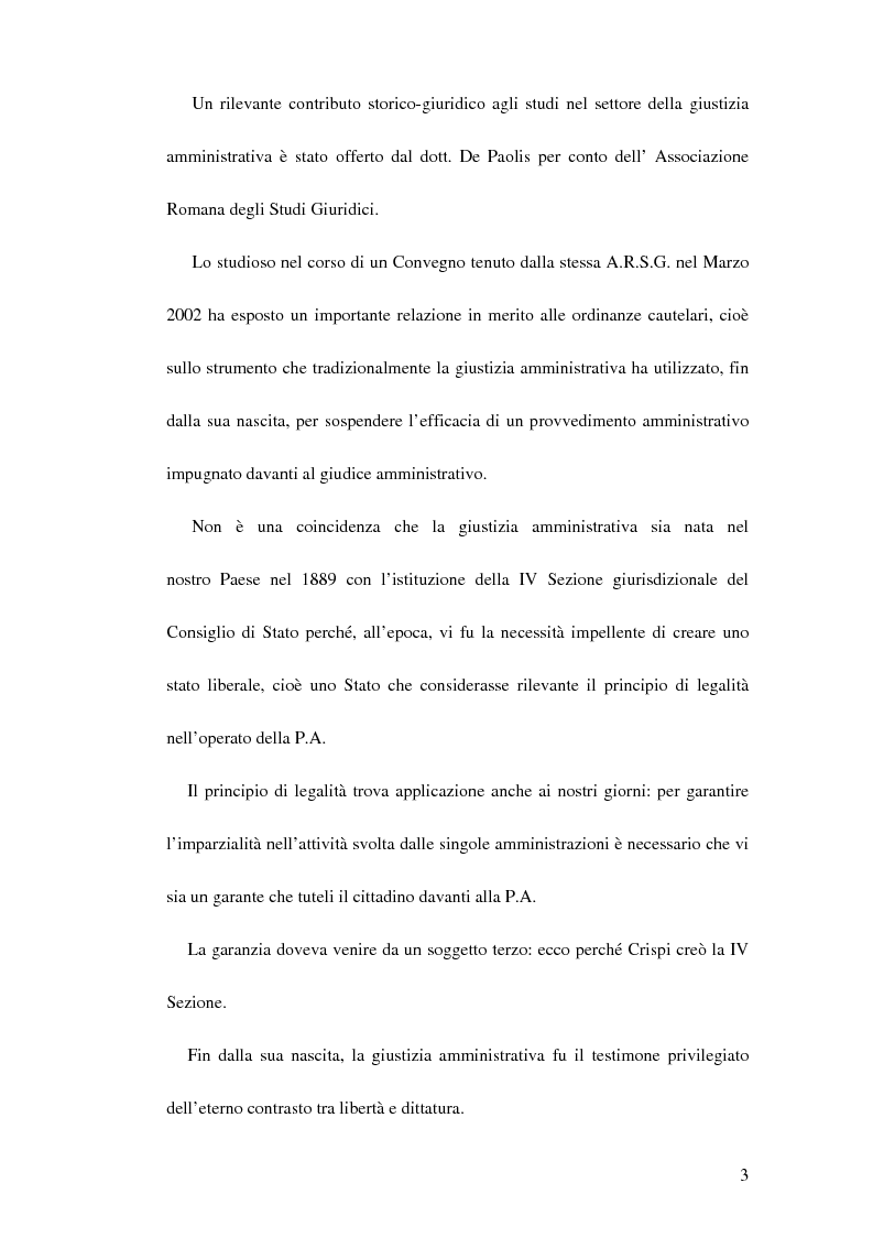 Anteprima della tesi: Le ordinanze cautelari atipiche nel nuovo processo amministrativo, Pagina 2