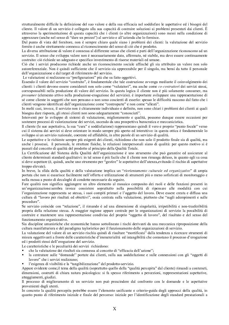Anteprima della tesi: Il peso dell'intangibile. La gestione della qualità e la soddisfazione del cliente nelle aziende di servizi, Pagina 10