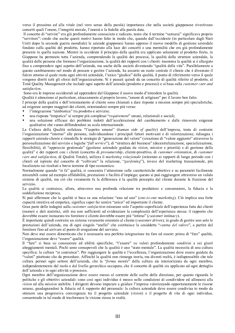 Anteprima della tesi: Il peso dell'intangibile. La gestione della qualità e la soddisfazione del cliente nelle aziende di servizi, Pagina 3
