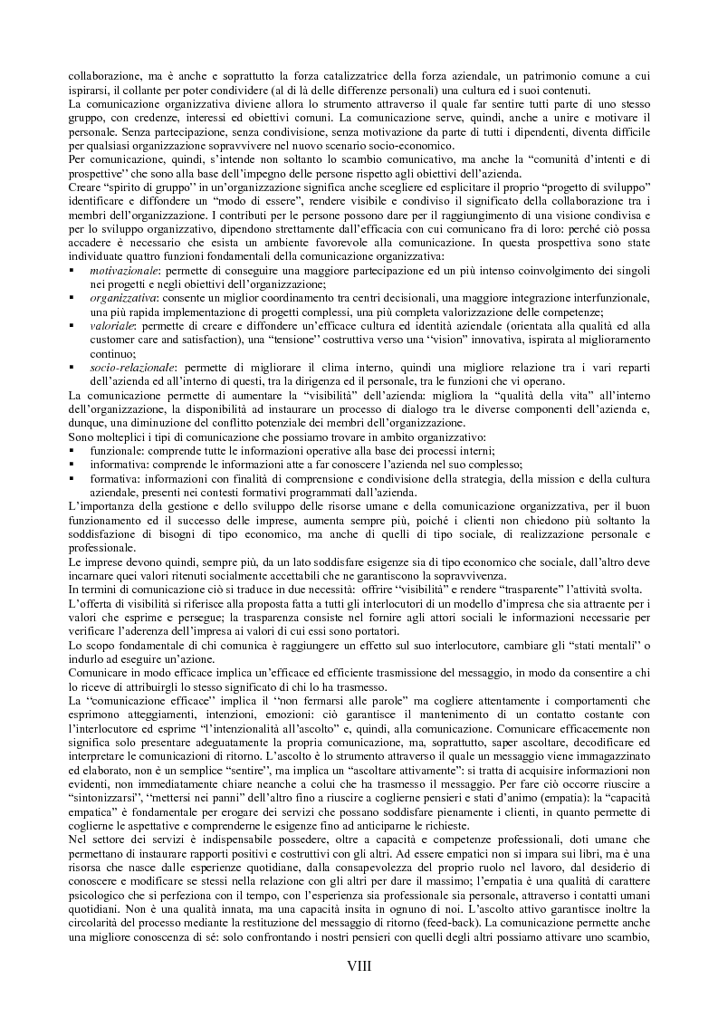 Anteprima della tesi: Il peso dell'intangibile. La gestione della qualità e la soddisfazione del cliente nelle aziende di servizi, Pagina 8
