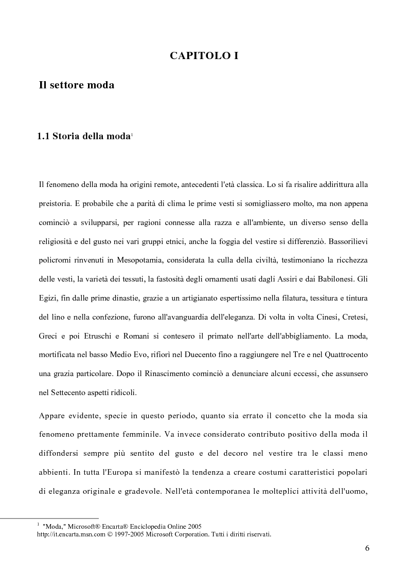 Anteprima della tesi: Le politiche di marketing nel settore moda, Pagina 3