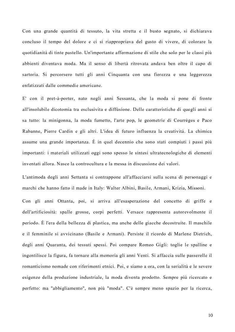 Anteprima della tesi: Le politiche di marketing nel settore moda, Pagina 7
