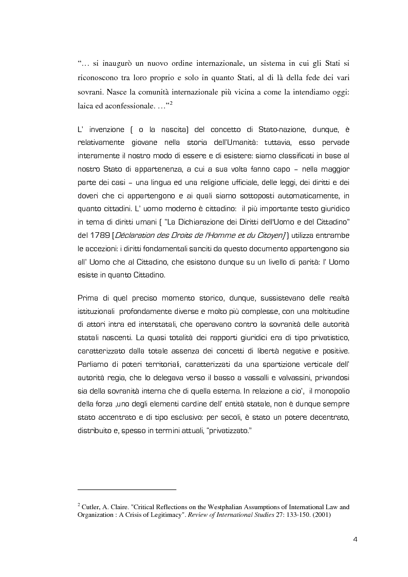 Anteprima della tesi: La Valenza delle Compagnie Militari Private nelle Aree di Crisi e di Conflittualità, Pagina 4