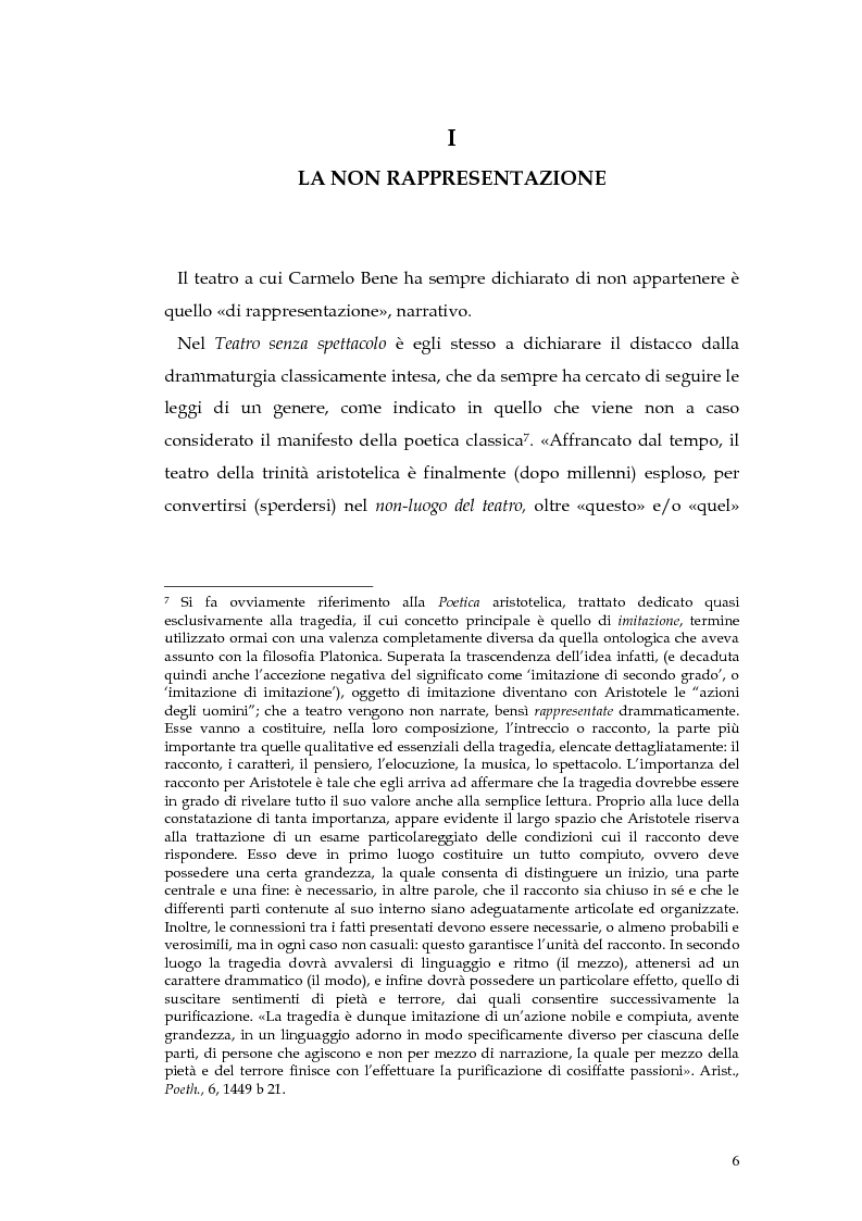 Anteprima della tesi: Il teatro della non-rappresentazione di Carmelo Bene. Contatti e divergenze con Antonin Artaud, Pagina 4