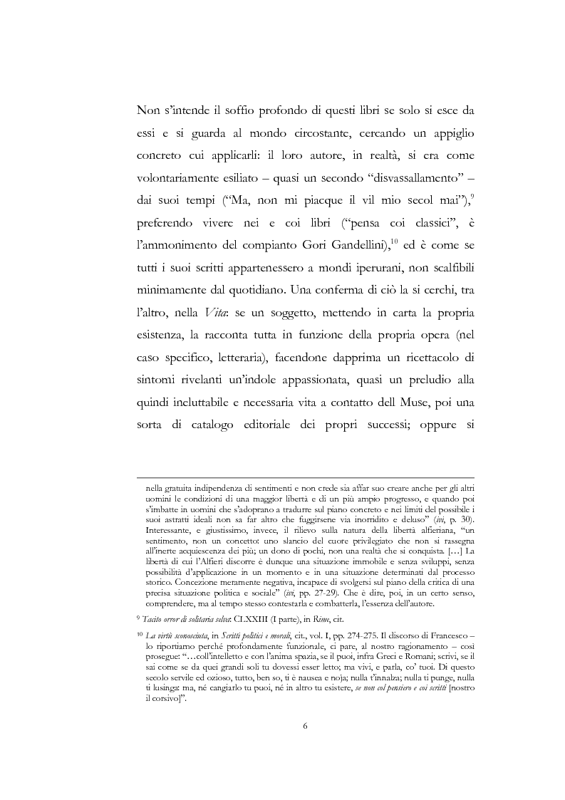 Anteprima della tesi: "Nel fango i vili intanto al suol conficco" - Vittorio Alfieri fra politica e letteratura, Pagina 6