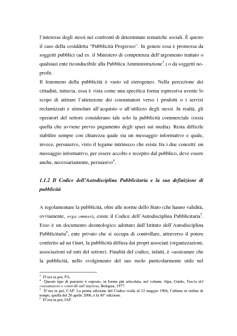 Anteprima della tesi: La repressione della pubblicità occulta, il caso Grazia firmato Armani, Pagina 2