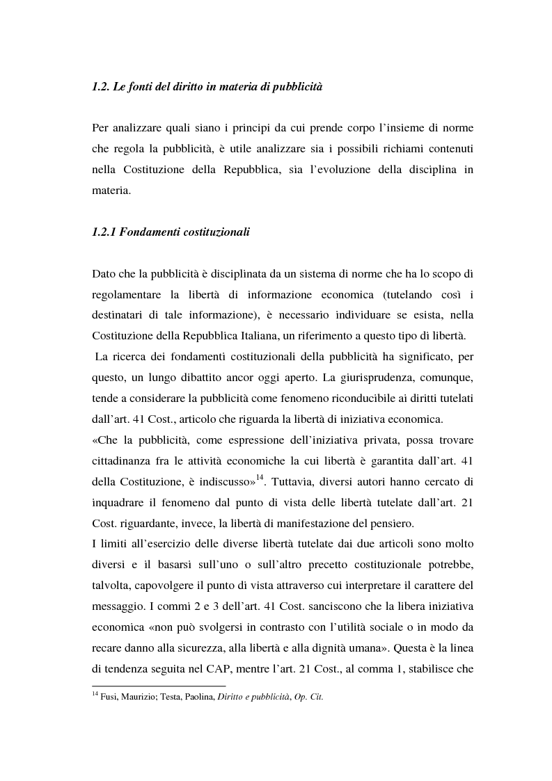 Anteprima della tesi: La repressione della pubblicità occulta, il caso Grazia firmato Armani, Pagina 5