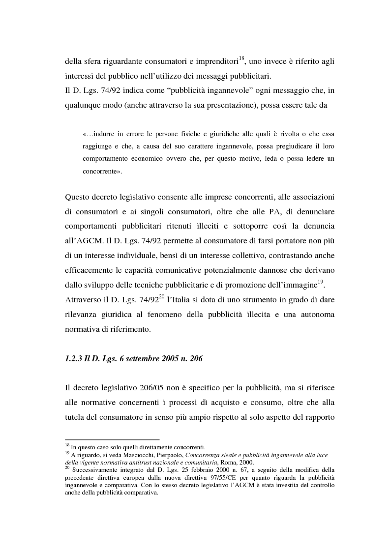 Anteprima della tesi: La repressione della pubblicità occulta, il caso Grazia firmato Armani, Pagina 7