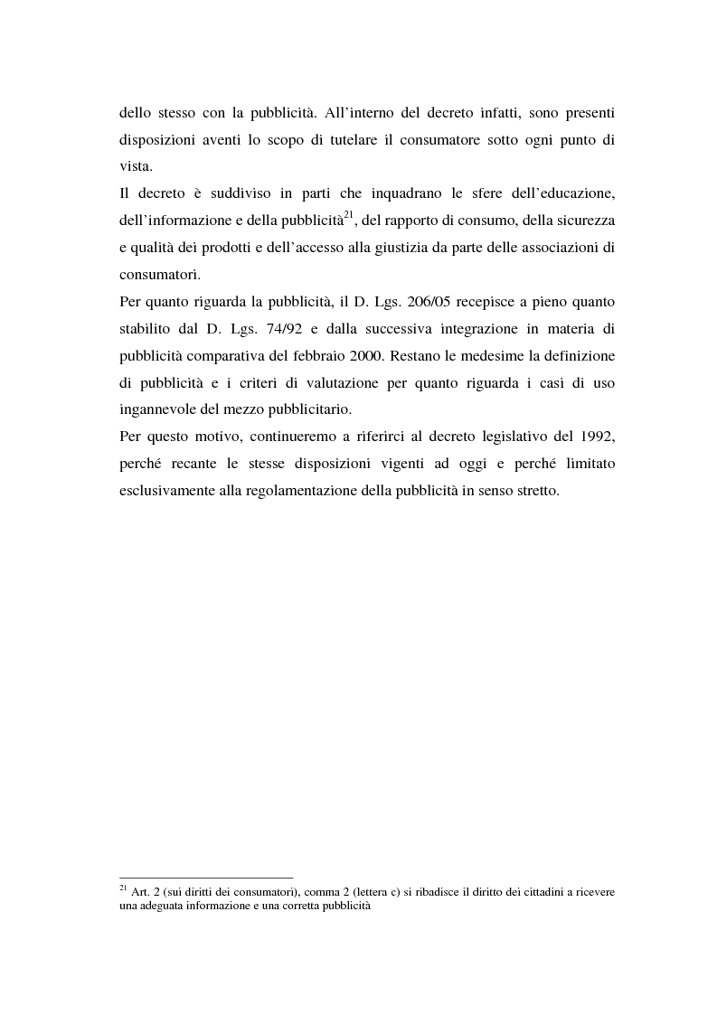 Anteprima della tesi: La repressione della pubblicità occulta, il caso Grazia firmato Armani, Pagina 8