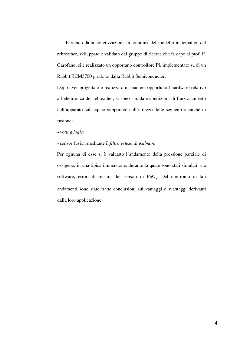 Anteprima della tesi: Progettazione di una centralina per la sintesi e la validazione di tecniche fault tolerant applicate a sistemi di respirazione subacquea, Pagina 2