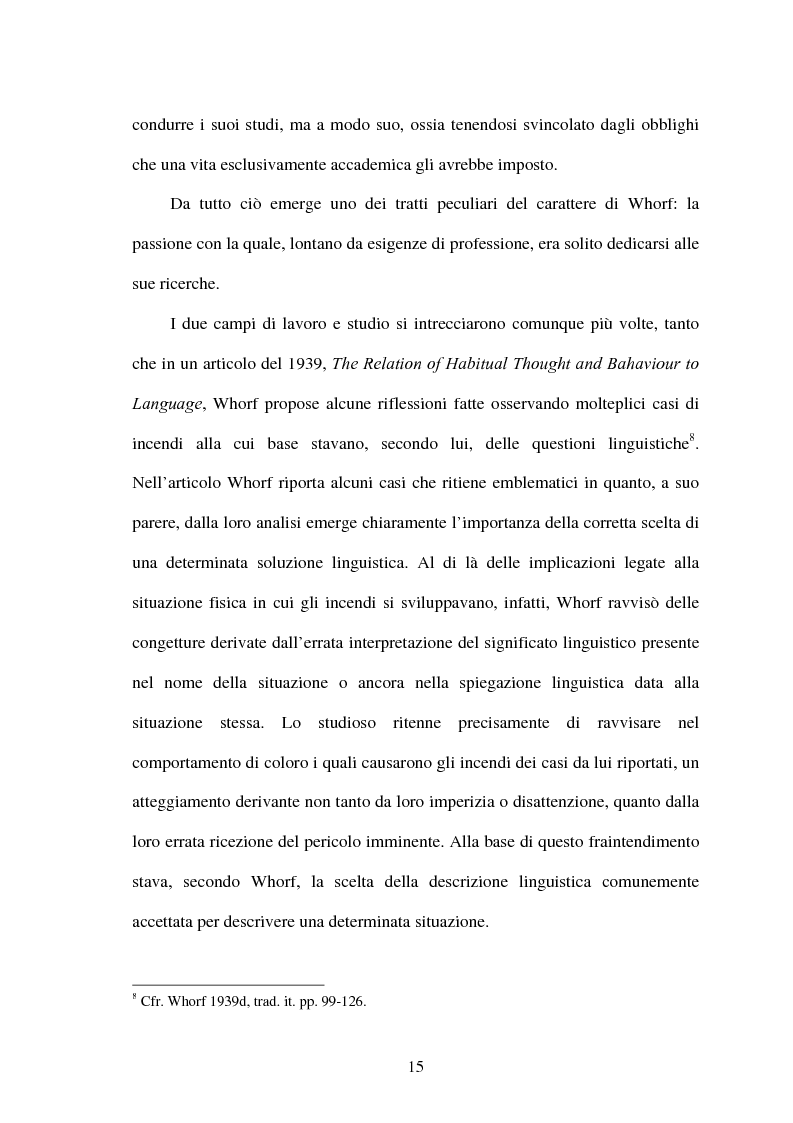 Anteprima della tesi: La relatività linguistica nella prospettiva di E. Sapir e B. l. Whorf, Pagina 10