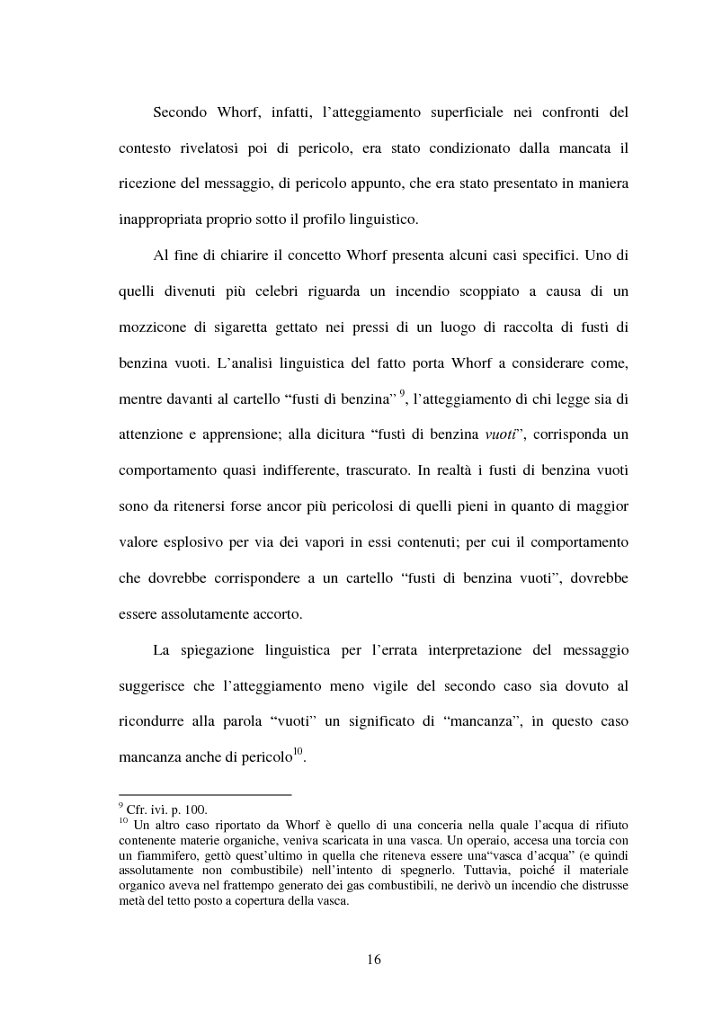 Anteprima della tesi: La relatività linguistica nella prospettiva di E. Sapir e B. l. Whorf, Pagina 11