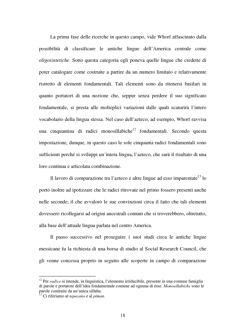 Anteprima della tesi: La relatività linguistica nella prospettiva di E. Sapir e B. l. Whorf, Pagina 13
