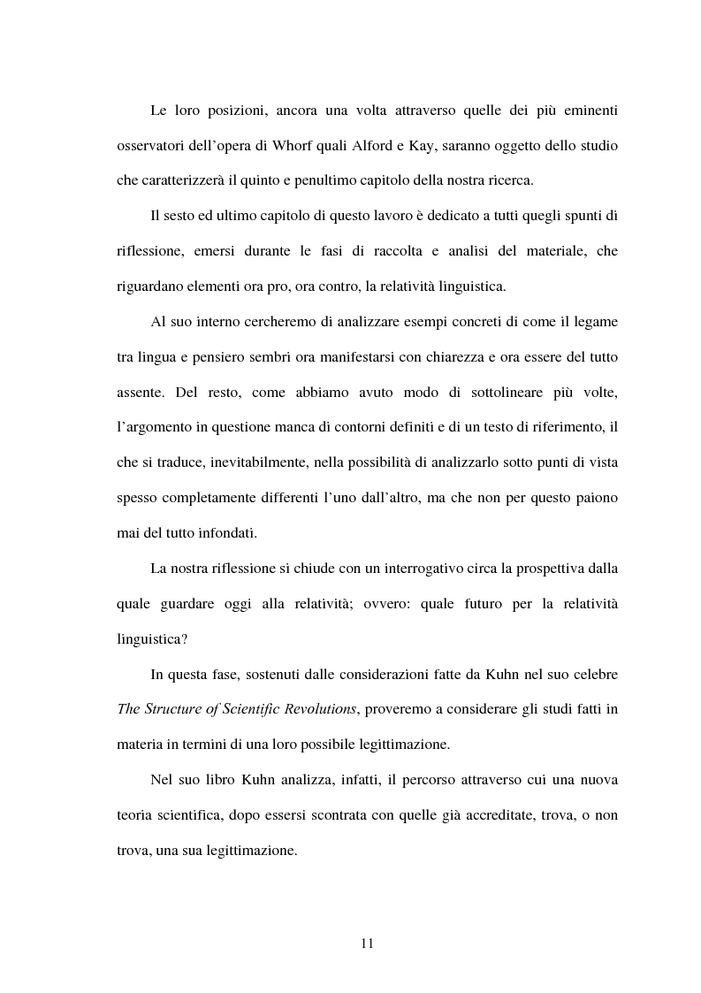 Anteprima della tesi: La relatività linguistica nella prospettiva di E. Sapir e B. l. Whorf, Pagina 6