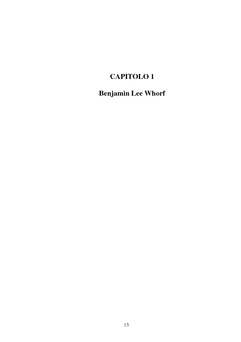 Anteprima della tesi: La relatività linguistica nella prospettiva di E. Sapir e B. l. Whorf, Pagina 8