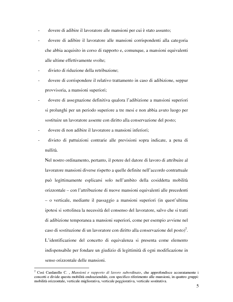 Anteprima della tesi: La tutela della professionalità del lavoratore, Pagina 3