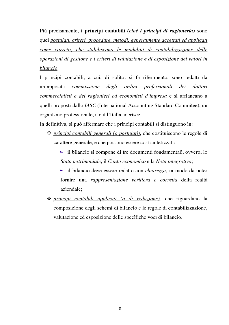 Anteprima della tesi: L'applicazione degli IAS alle aziende alberghiere, Pagina 8