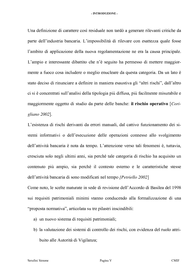 Anteprima della tesi: I rischi operativi, Pagina 2