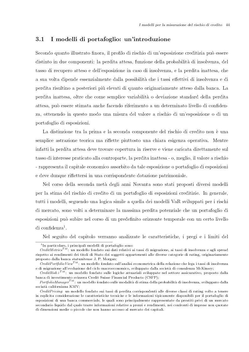 Anteprima della tesi: Misurazione e Controllo del Rischio di Credito, Pagina 6