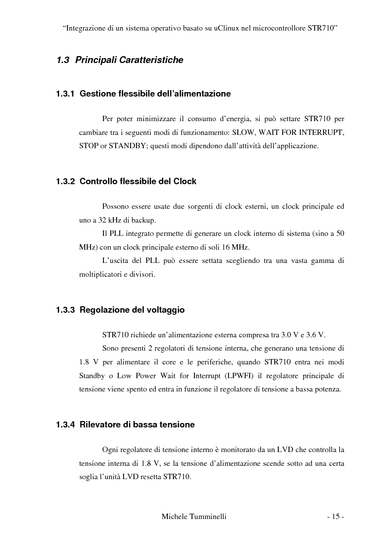 Anteprima della tesi: Integrazione di un sistema operativo basato su μClinux nel microcontrollore STR710, Pagina 10