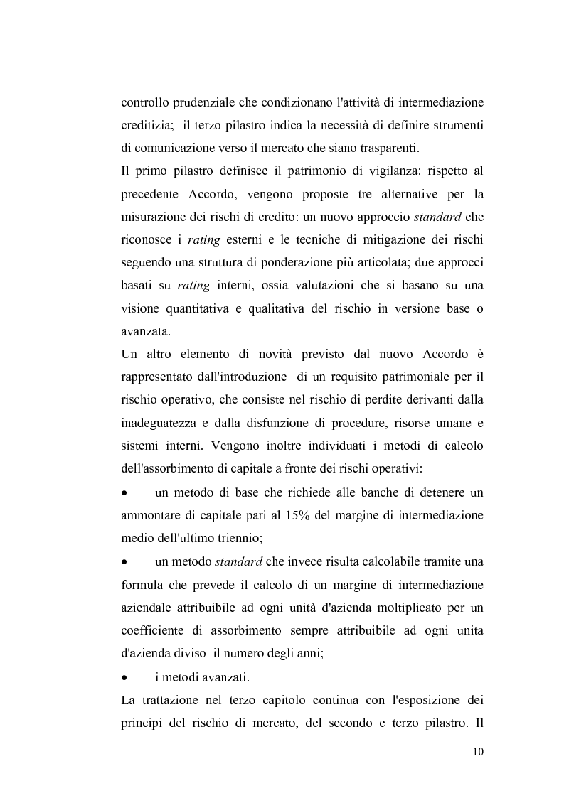 Anteprima della tesi: Basilea2 e la nuova cultura del rating: conseguenze sulle PMI, Pagina 4