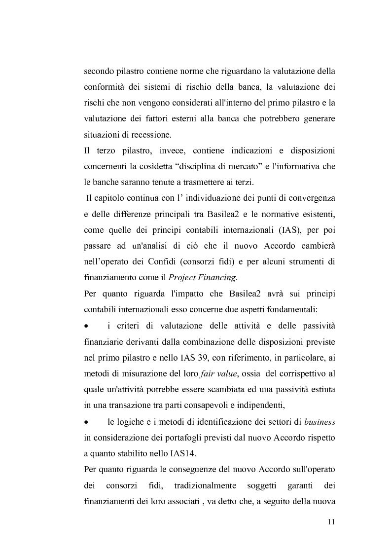 Anteprima della tesi: Basilea2 e la nuova cultura del rating: conseguenze sulle PMI, Pagina 5