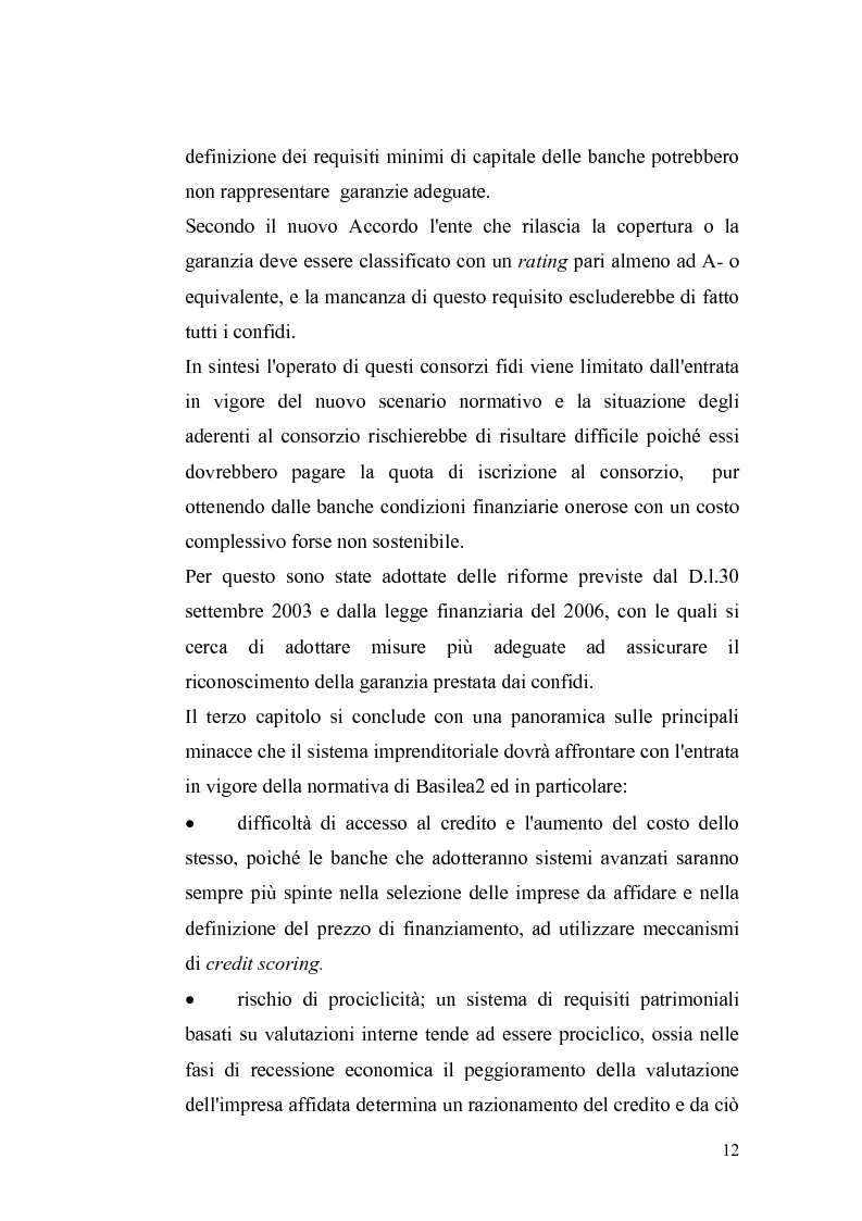 Anteprima della tesi: Basilea2 e la nuova cultura del rating: conseguenze sulle PMI, Pagina 6