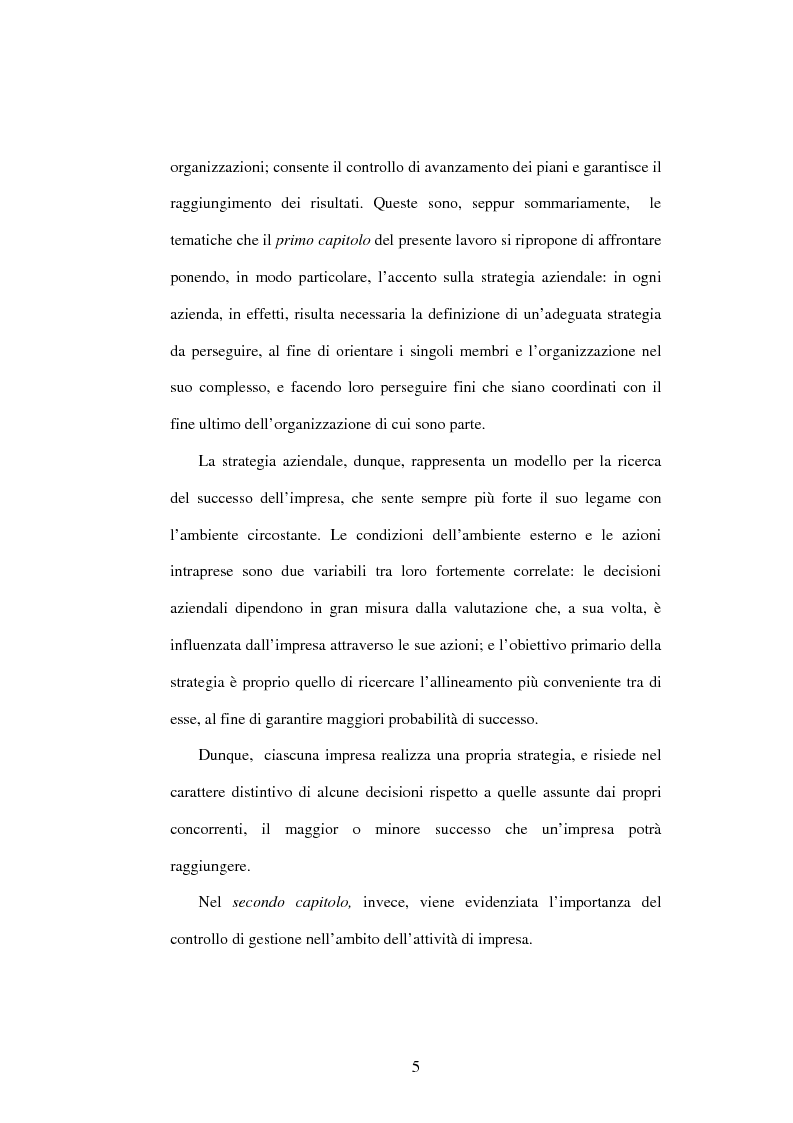 Anteprima della tesi: Dal controllo di gestione al controllo strategico: il caso Sorin Biomedica SPA, Pagina 2