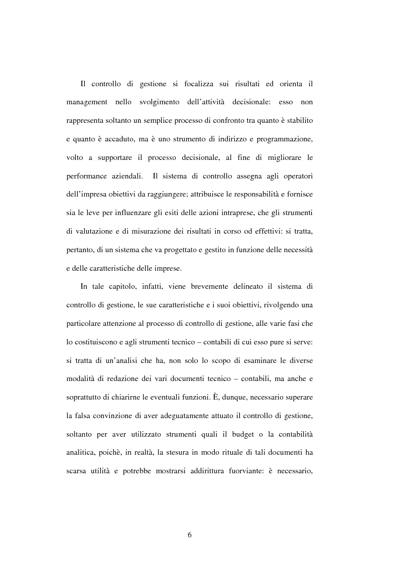 Anteprima della tesi: Dal controllo di gestione al controllo strategico: il caso Sorin Biomedica SPA, Pagina 3