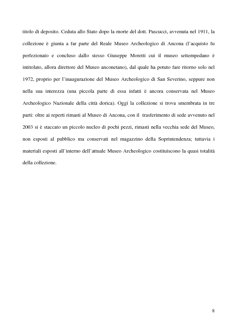 Anteprima della tesi: Raccolta Epigrafica Comunale e Collezione Pascucci: i nuclei storici del Museo Civico Archeologico di San Severino Marche, Pagina 3